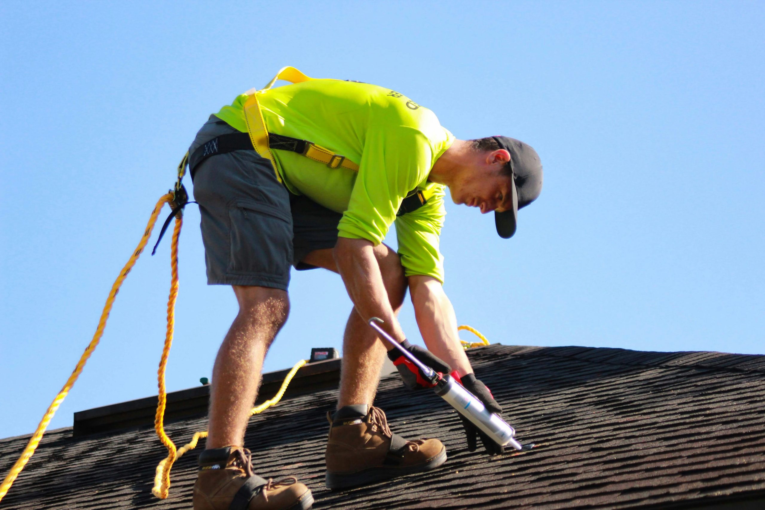 man repairing a roof